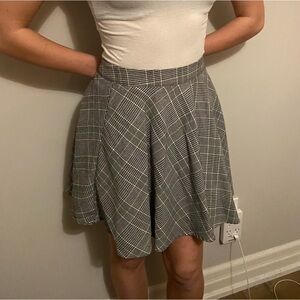 Gray Plaid Women's Skirt